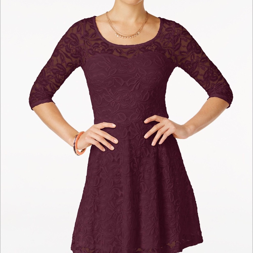 Burgundy material girl dress